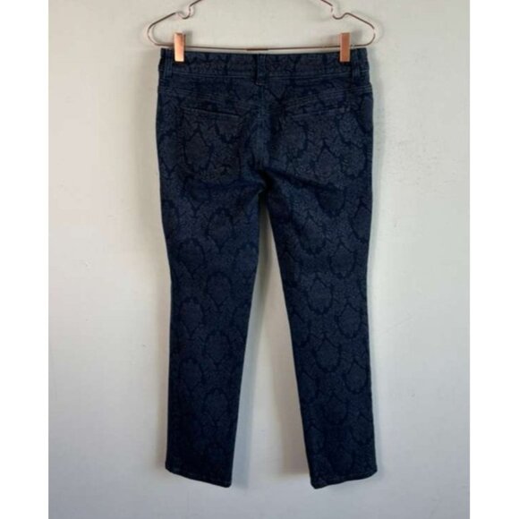 Chico’s So Slimming Women’s Skinny Jeans Blue Basil Print Regular Size 00 - Picture 2 of 10